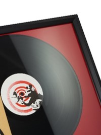 cadre encadrement vinyle rouge