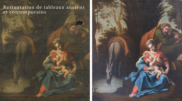 restauration de tableaux Caroline Six Wodka