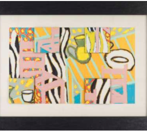 cadre baguette bois teintee