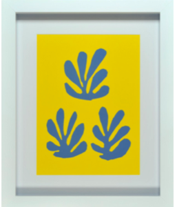 cadre blanche fond jaune