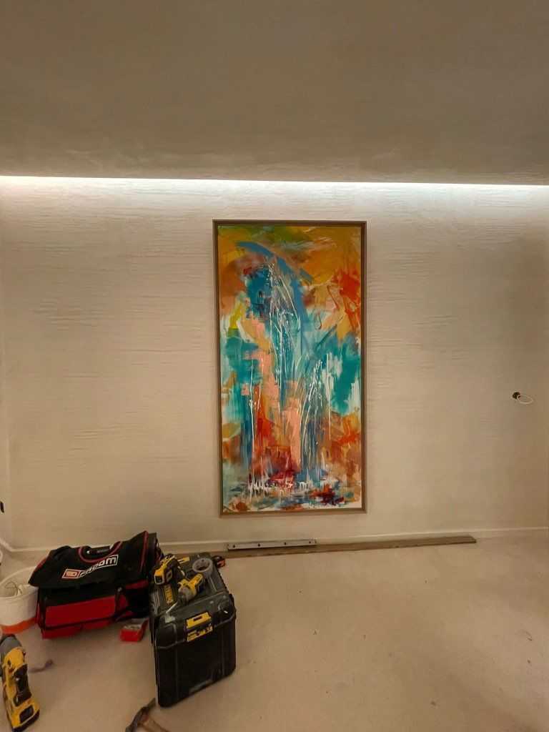 encadrement toile villa saint tropez