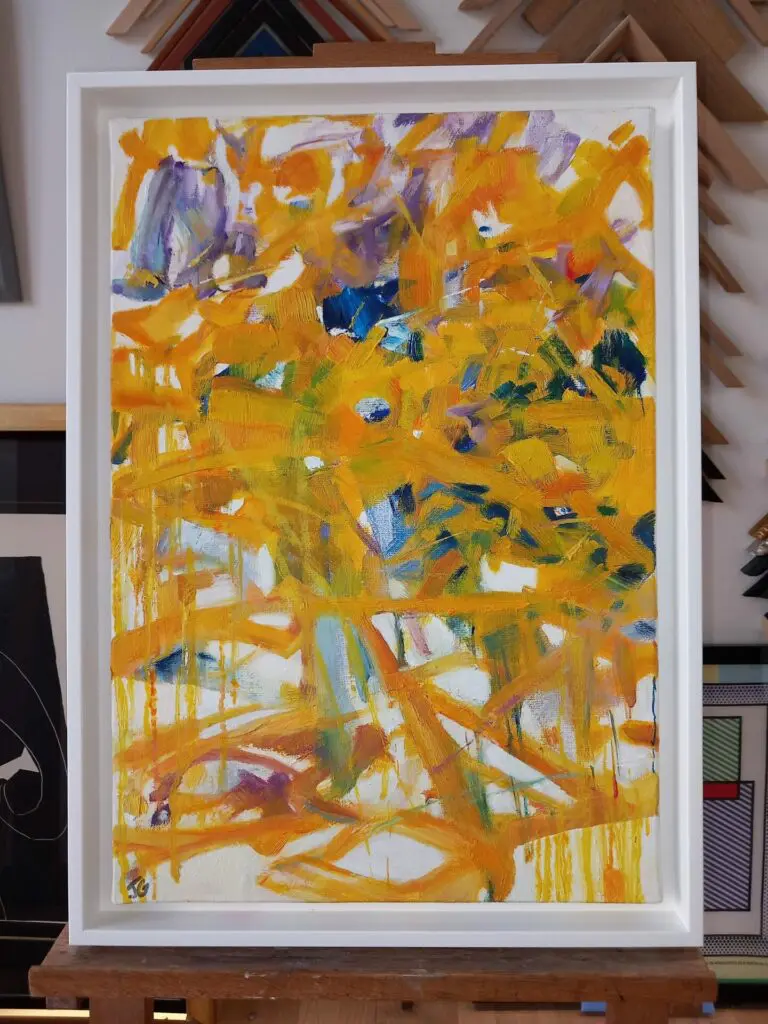 encadrement peinture abstraite la marechalerie