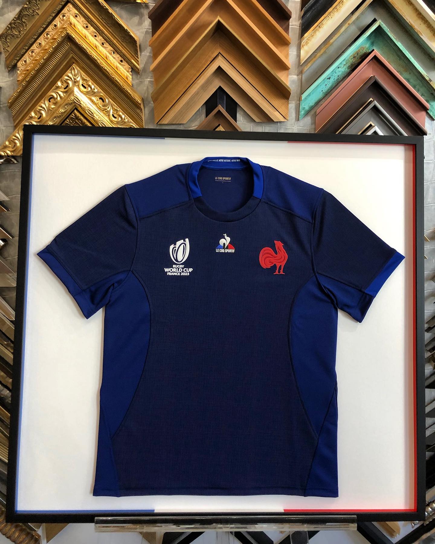 encadrement sur mesure maillot rugby