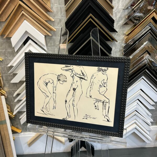 encadrement illustration femme nue