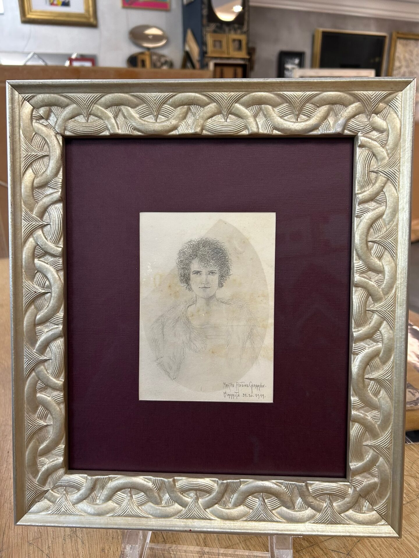 encadrement illustration femme