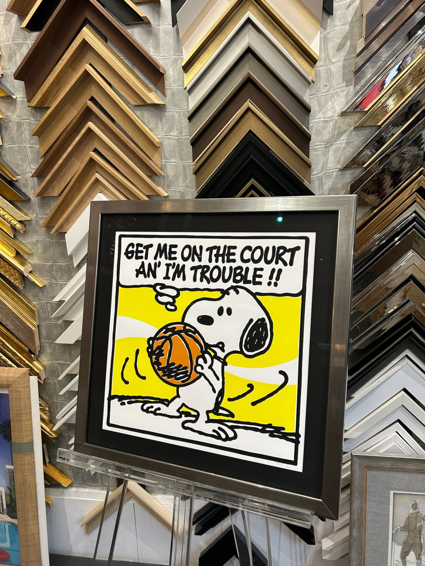 encadrement illustration snoopy