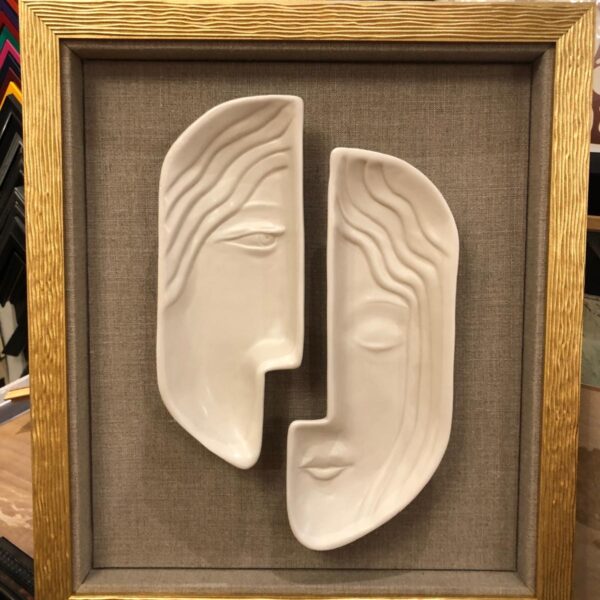 encadrement objet visage