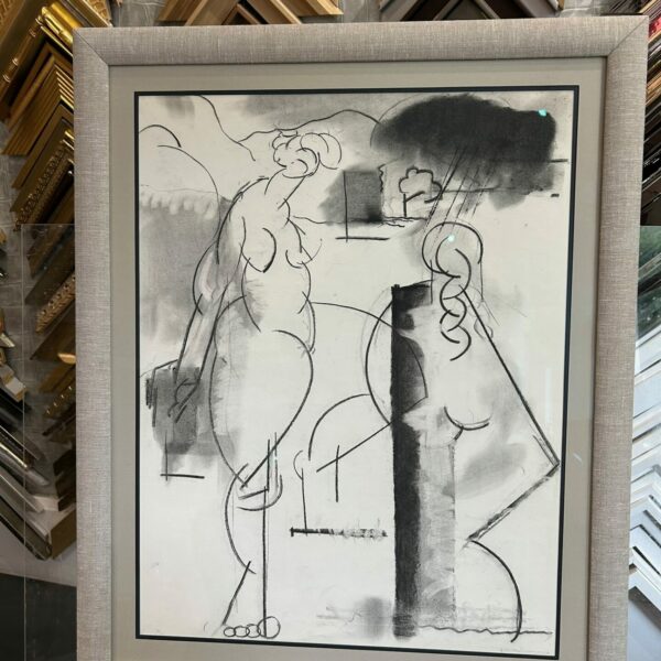 encadrement toile abstraite