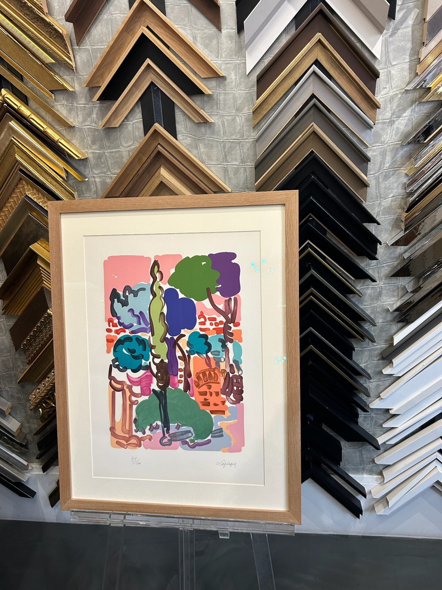 encadrement toile parc