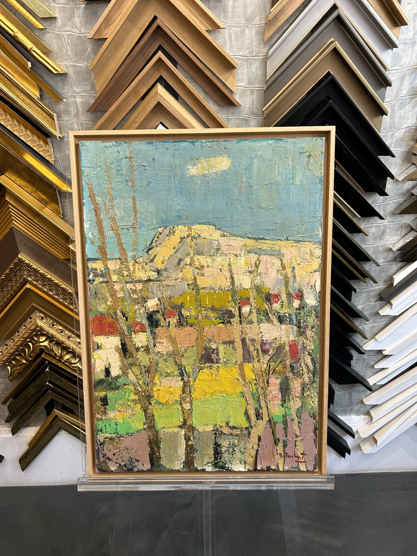 encadrement toile paysage