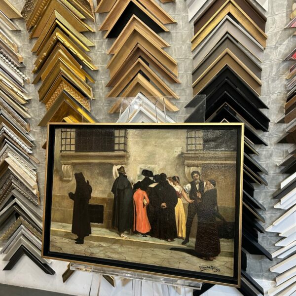 encadrement toile rassemblement