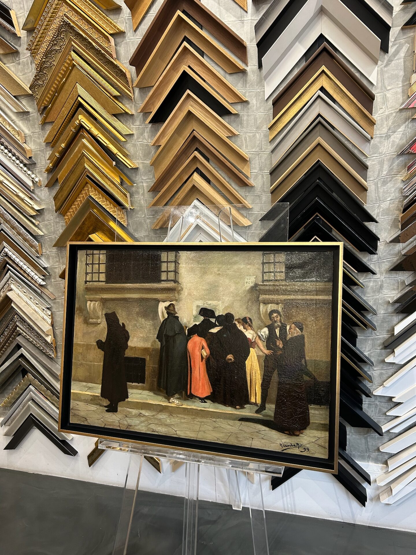 encadrement toile rassemblement