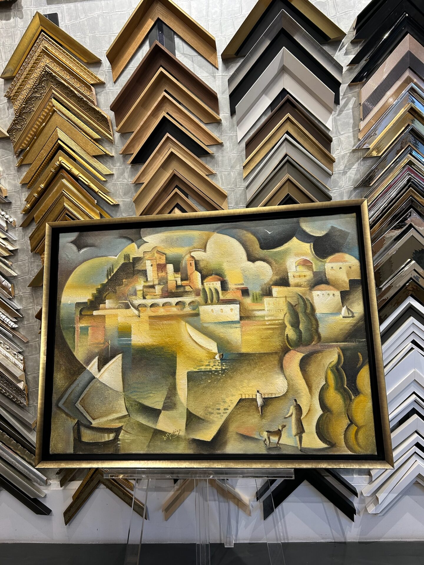 encadrement toile ville